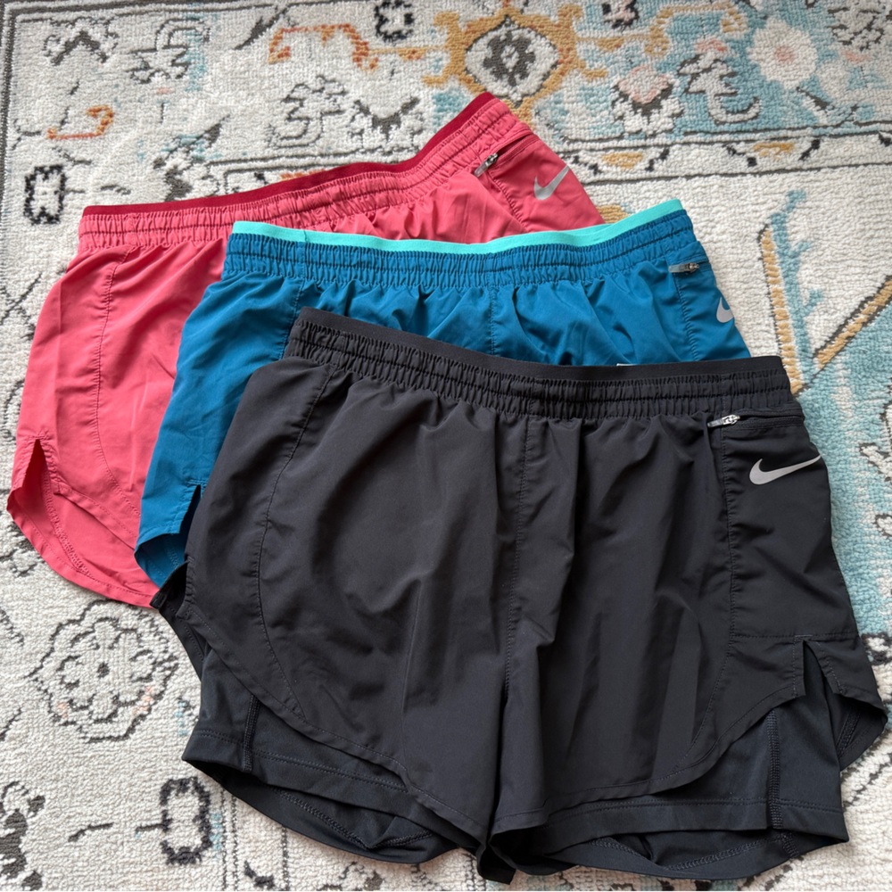 Nike Women's Athletic Shorts - Black, Blue, Pink